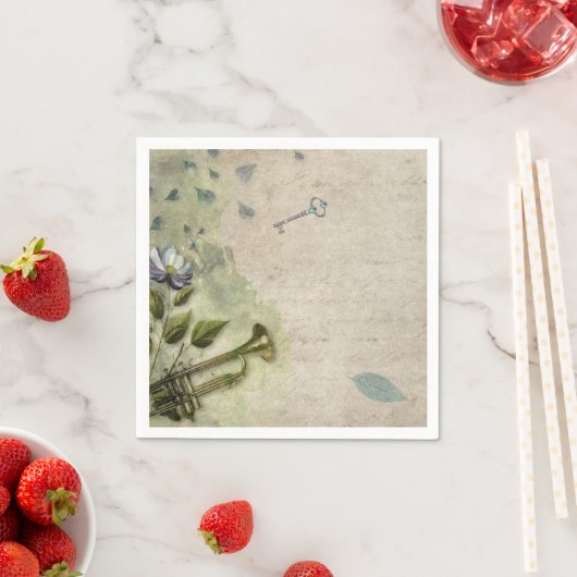 Vintage Ephemeride Serviette (Beispiel)