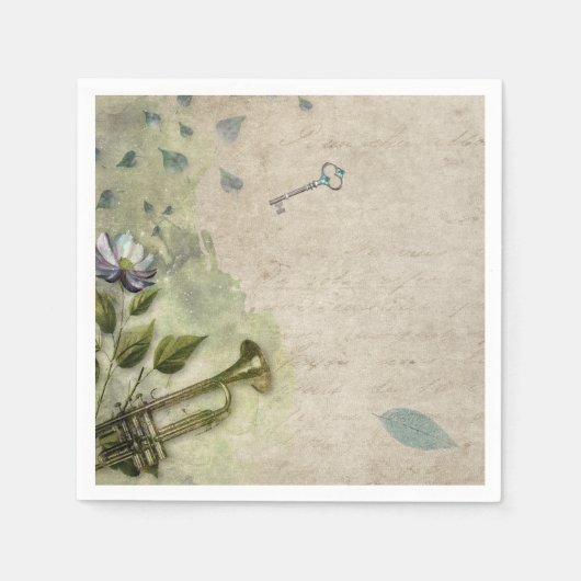 Vintage Ephemeride Serviette (Vorderseite)