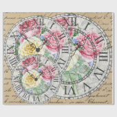 Vintage Ephemuhren Geschenkpapier (Flach)