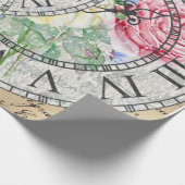 Vintage Ephemuhren Geschenkpapier (Ecke)