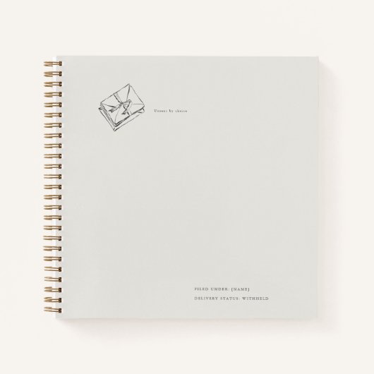 Vintage Epistolary Aesthetic Notizblock (Vorderseite)