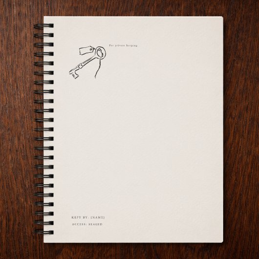 Vintage Epistolary Aesthetic Sealed Key Planer