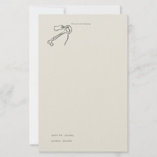 Vintage-Epistolary-Regency-versiegelter Schlüssel Briefpapier