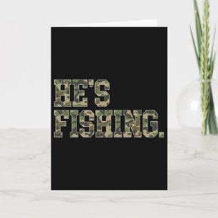 Vintage Er Fischen Camo Tarnung Angeln Vater Karte