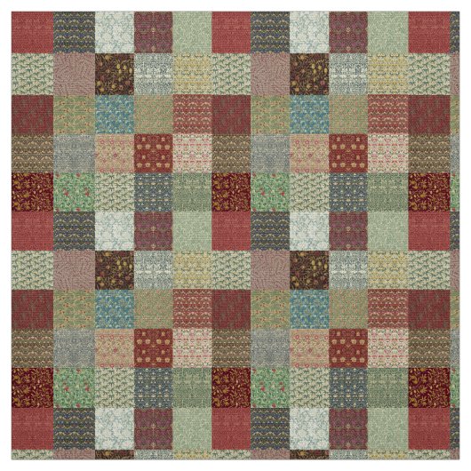 Vintage Erbpatchwork-Gewebe Stoff (Muster)