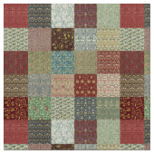 Vintage Erbpatchwork-Gewebe Stoff (Nahaufnahme)