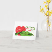 Vintage Erbsen in einer Pod-Valentine Karte (Gelbe Blume)