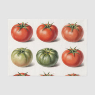 Vintage-Erbstück-Tomaten-Sorte Botanisches Gitter Seidenpapier