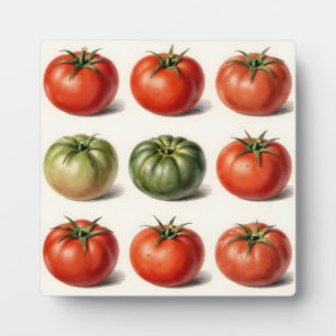 Vintage-Erbstück-Tomaten-Vielfalt-Botanikraster Fotoplatte
