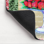 Vintage Erdbeercollage Mousepad (Ecke)