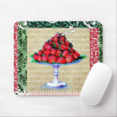 Vintage Erdbeercollage Mousepad (Mit Mouse)