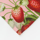 Vintage Erdbeerdecke Fleecedecke (Ecke)
