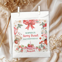 Vintage Erdbeere Berry Sweet 2. Geburtstag