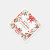 Vintage Erdbeere Berry Sweet 4. Geburtstag  Serviette (Ecke)