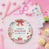 Vintage Erdbeere Berry Sweet 5. Geburtstag Pappteller (Party)