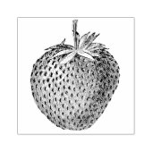 Vintage Erdbeere Botanisch Gummistempel (Prägung)