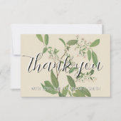 Vintage Erdbeere Dank botanischer Wasserfarbe Karte (Vorderseite)