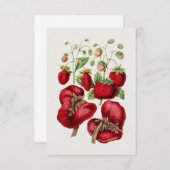 Vintage Erdbeere Einladung (Vorne/Hinten)