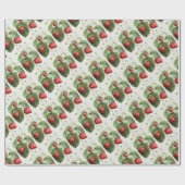 Vintage Erdbeere Geschenkpapier (Flach)