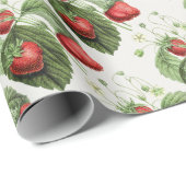 Vintage Erdbeere Geschenkpapier (Rolleneckpunkt)