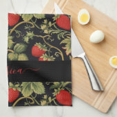 Vintage Erdbeere  Geschirrtuch (Viertel Falte)