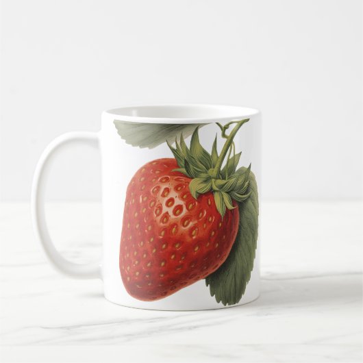 Vintage Erdbeere Kaffeetasse (Links)