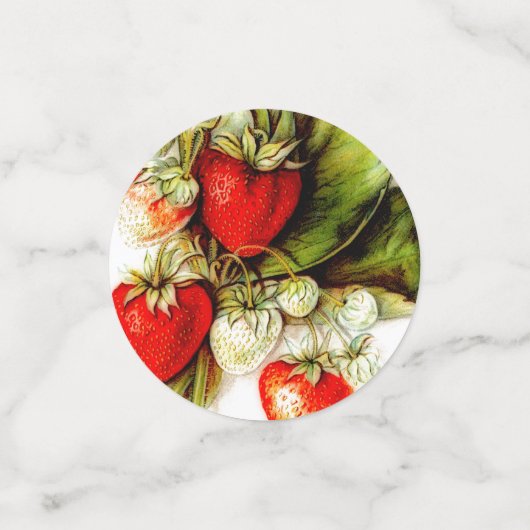 Vintage Erdbeere Konfetti (Klein Vorderseite)