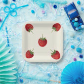 Vintage Erdbeere Pappteller (Party)
