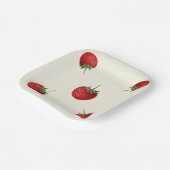 Vintage Erdbeere Pappteller (Gewinkelt)
