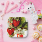 Vintage Erdbeere Pappteller (Party)