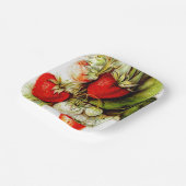 Vintage Erdbeere Pappteller (Gewinkelt)