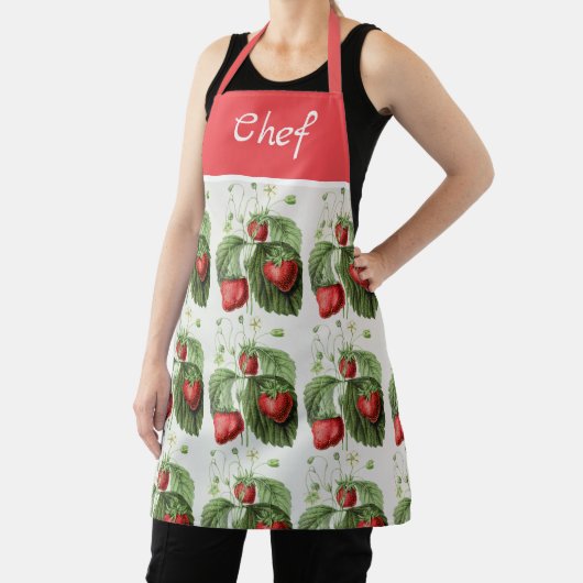 Vintage Erdbeere Personalisierte Frucht Schürze (InSitu)