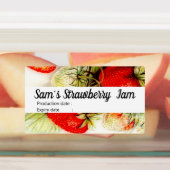 Vintage Erdbeere - personalisierter Marmelade Etiketten (Befestigt)