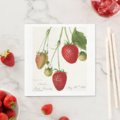 Vintage Erdbeere Serviette (Beispiel)