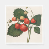 Vintage Erdbeere Serviette (Vorderseite)