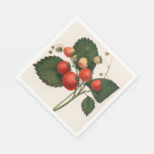 Vintage Erdbeere Serviette (Ecke)