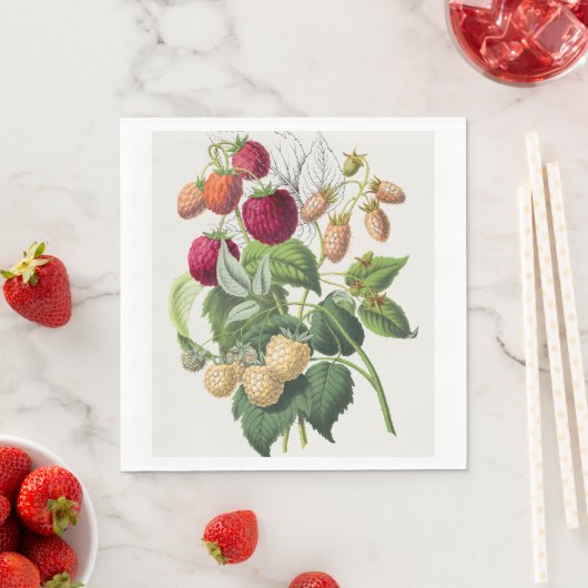 Vintage Erdbeere Serviette (Beispiel)
