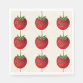 Vintage Erdbeere Serviette (Vorderseite)