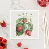 Vintage Erdbeere Serviette (Beispiel)