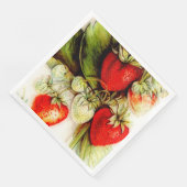 Vintage Erdbeere Serviette (Ecke)