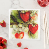 Vintage Erdbeere Serviette (Beispiel)