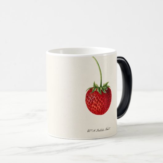 Vintage Erdbeere Verwandlungstasse (VorderseiteRechts)