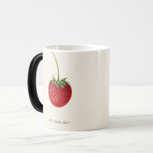 Vintage Erdbeere Verwandlungstasse (Vorderseite Links)