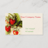 Vintage Erdbeere Visitenkarte (Vorderseite)