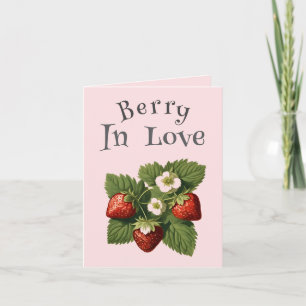 Vintage Erdbeeren - Beere in Liebe Nr. 2 Karte