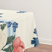 Vintage Erdbeeren & Blaue Blätter Blumenmuster Tischdecke (Beispiel)