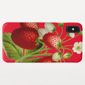 Vintage Erdbeeren Botanische Illustration Case-Mate iPhone Hülle (Rückseite (Horizontal))