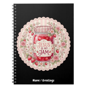 Vintage Erdbeeren Faith Florale Kunstkollektion Notizblock