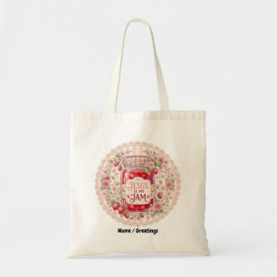 Vintage Erdbeeren Faith Florale Kunstkollektion Tragetasche