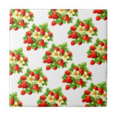 Vintage Erdbeeren Fliese (Vorderseite)